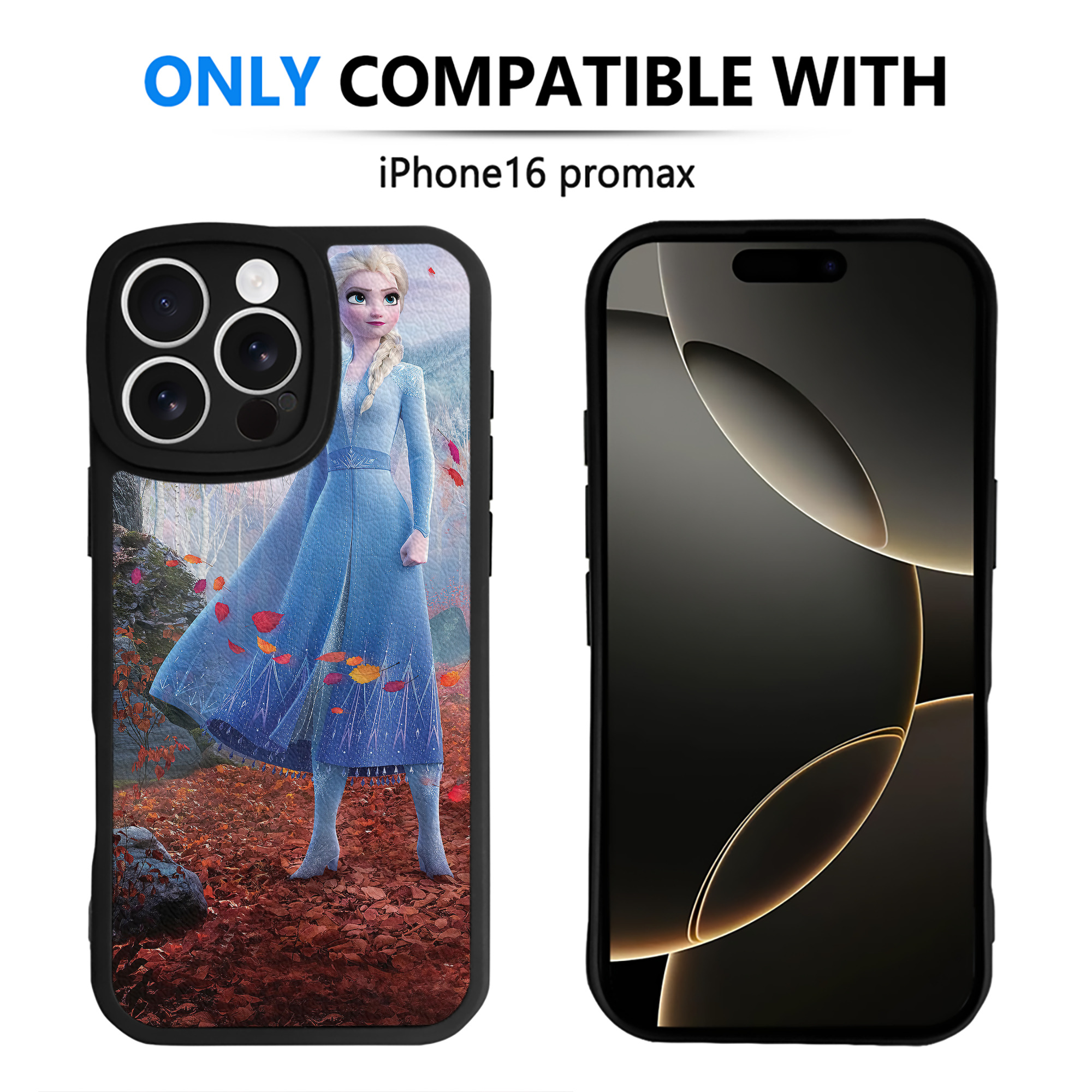 （画像用） アナと雪の女王 アンナ エルサ Frozen Anna Elsa 【iPhone 16シリーズ対応】シリコンスマホケース（レザー調） 材質：シリコン